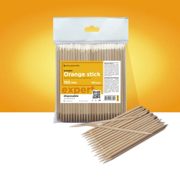 Palito De Naranjo STALEKS PRO Para Manicura, De Madera, 150 Mm. (100 und). Staleks DOS-10/100