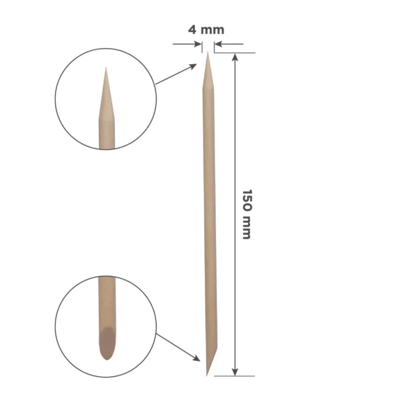 Palito De Naranjo STALEKS PRO Para Manicura, De Madera, 150 Mm. (100 und). Staleks DOS-10/100 - Imagen 2