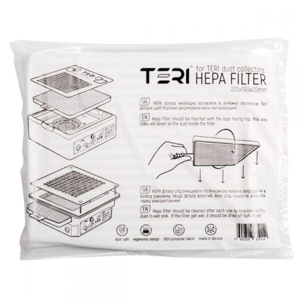 Filtro Hepa Universal Lavable para aspirador de sobremesa Teri ref.HFT181111