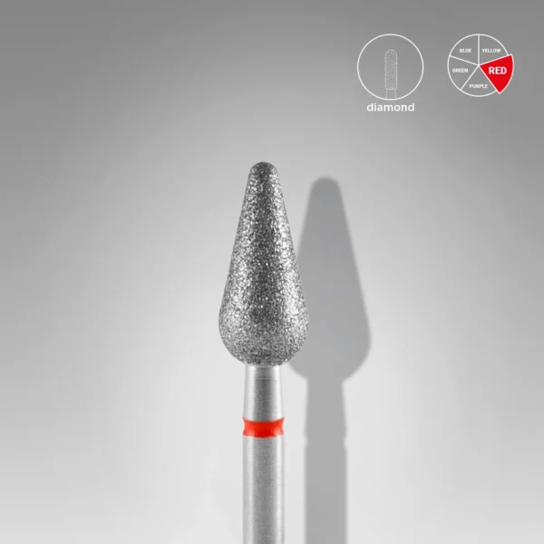 Fresa manicura Diamante «Pera Redondeada» 5mm Staleks #38 SKU: FA101R050/12