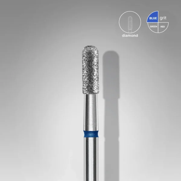 Fresa manicura Diamante Cilíndrica Redondeada Azul EXPERT Diámetro De 2,3mm / Parte de Trabajo de 6,5mm Staleks #33 SKU: FA30B023/6.5