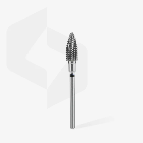 Fresa retirada de Carburo de Tungsteno para uñas, Cono De Pino, Negra, Dura, EXPERT, Diámetro De La Cabeza 6mm / Parte De Trabajo 14mm Staleks #15 SKU: FT110H060/14 - Imagen 2