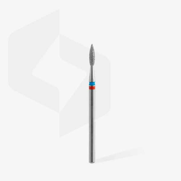 Fresa manicura de diamante para uñas DUO Llama Roja-Azul EXPERT, diámetro del cabezal 2,1mm / parte de trabajo 8mm Staleks #41 SKU: FA11RB021/8 - Imagen 2