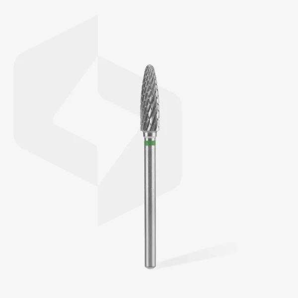 Fresa retirada de Carburo para uñas Verde Maíz EXPERT Diámetro De La Cabeza 4mm / Parte De Trabajo 14mm Staleks #14 SKU: FT90G040/14 - Imagen 2