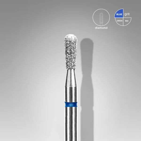 Fresa manicura de diamante cerilla azul EXPERT, diámetro de 2,3 mm / parte de trabajo de 5 mm Staleks #43 SKU: FA120B023/5