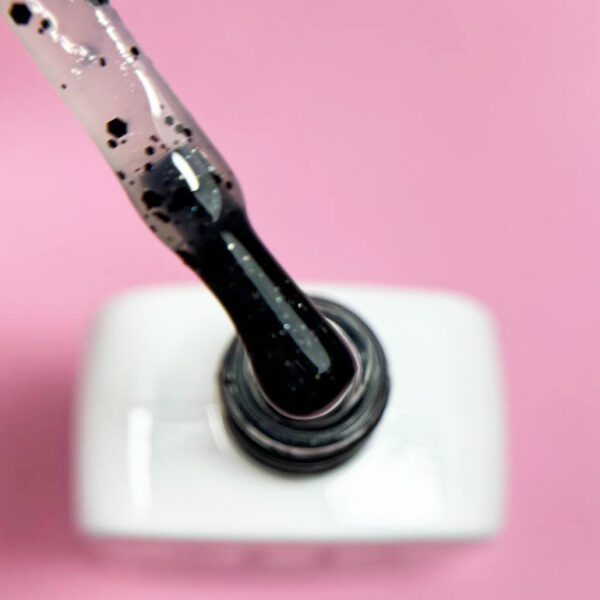 Top Coat Flakes Black illusion beauty - 10ml - Imagen 2