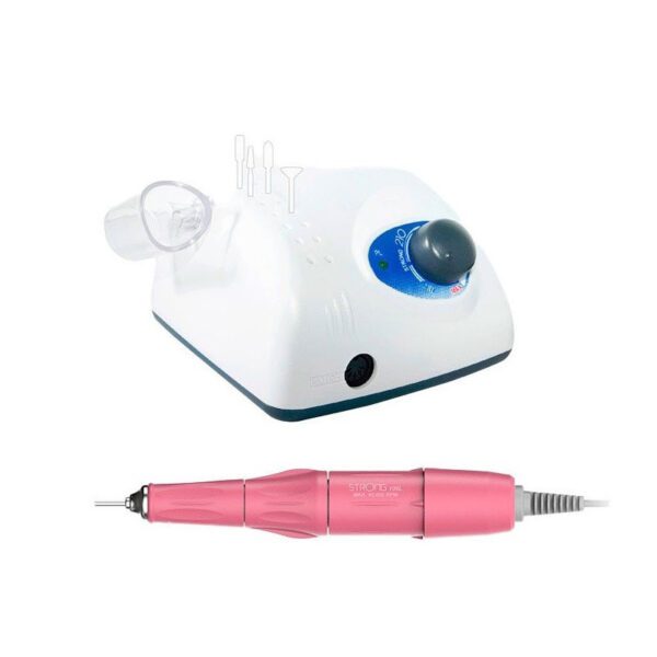 Torno para manicura STRONG 210 micromotor mango rosa