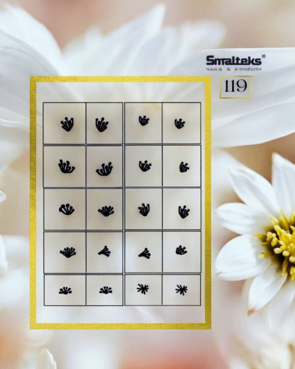 Plantilla para aerografía y diseño de uñas Smalteks 119