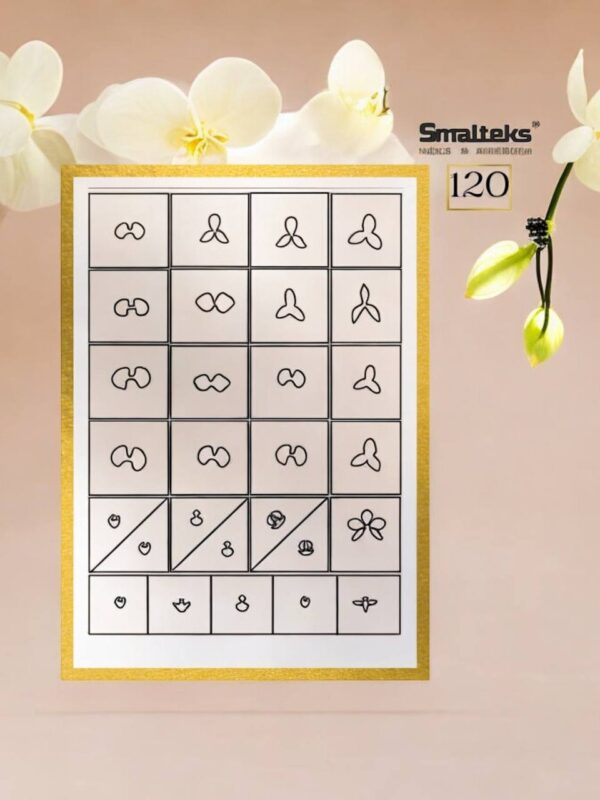Plantilla para aerografía y diseño de uñas Smalteks 120