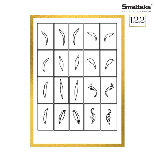 Plantilla para aerografía y diseño de uñas Smalteks 122 - Imagen 2