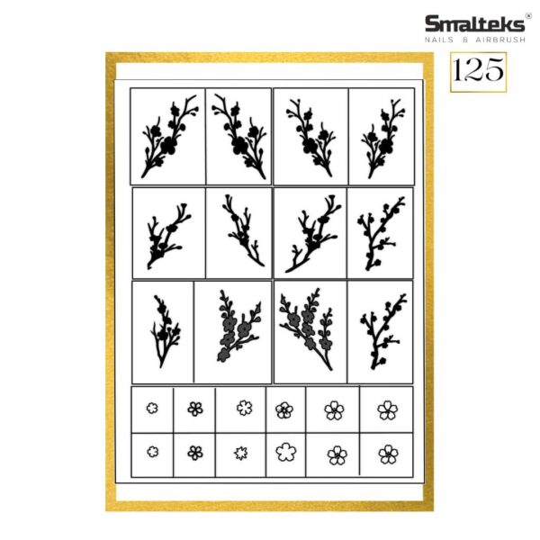 Plantilla para aerografía y diseño de uñas Smalteks 125 - Imagen 2