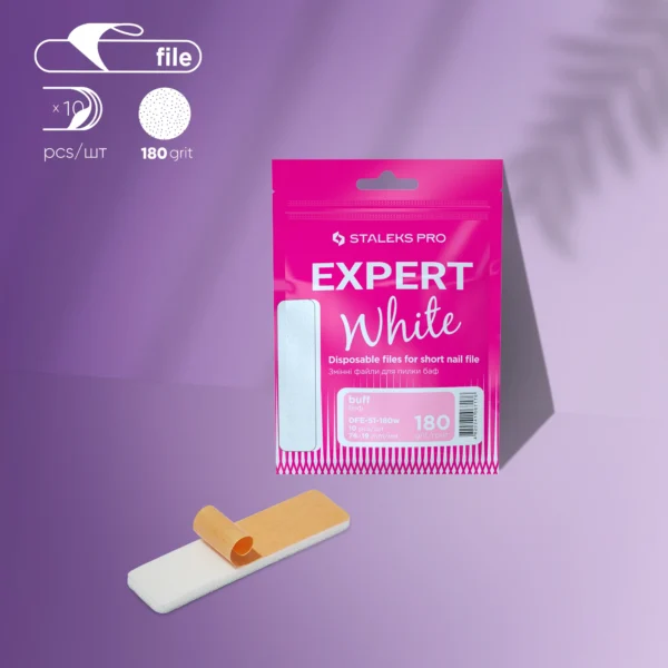Repuestos papmam desechables blancos para lima corta (lima de pulido) EXPERT 51 (10 unidades) Staleks DFE-51-180W