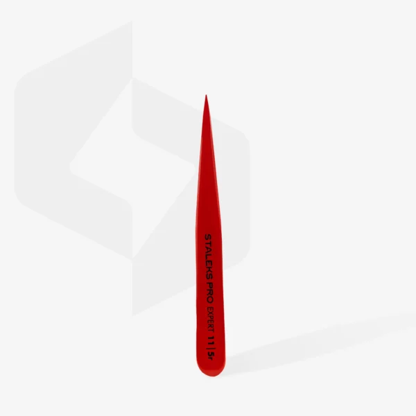 Pinza Para Cejas EXPERT 11 TYPE 5 Rojas Staleks TE-11/5r - Imagen 2