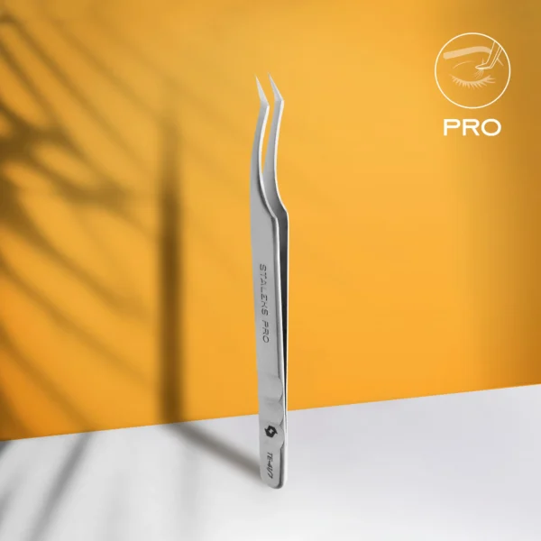 Pinzas de pestañas profesionales EXPERT 41 TIPO 7 (en forma de L,30') Staleks TE-41/7