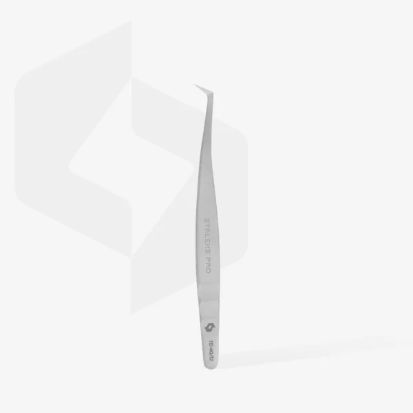 Pinzas de pestañas profesionales EXPERT 40 TYPE 12 (pinzas curvadas para extensión de volumen,65') Staleks TE-40/12 - Imagen 3