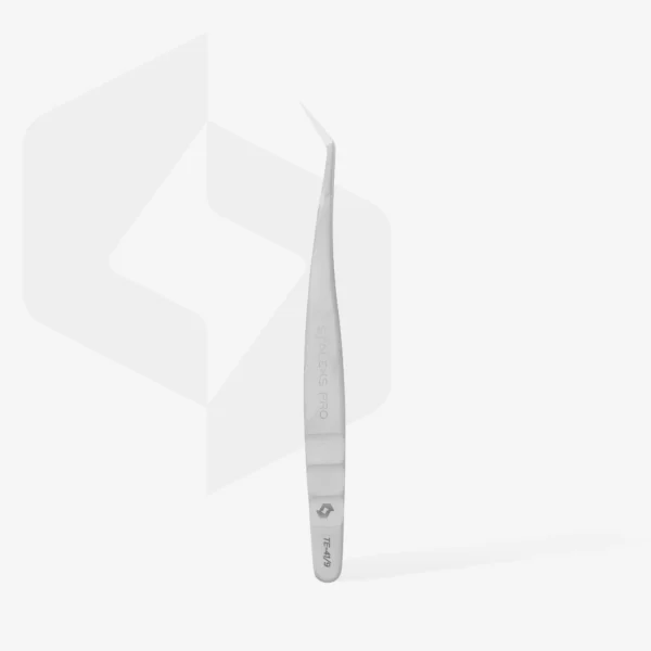Pinzas de pestañas profesionales EXPERT 41 TIPO 9 (en forma de L,35') Staleks TE-41/9 - Imagen 2