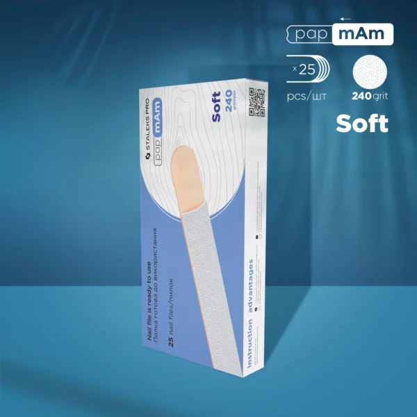 Limas desechables papmam blancas (con capa de espuma blanda) para una base de madera EXPERT 20 (25 pcs) Staleks DWCE-20-240/25W