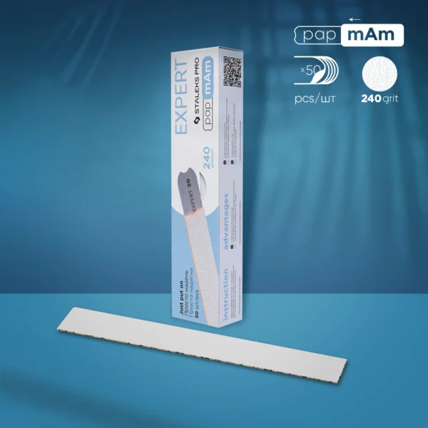 Limas Desechables Blancas De PapmAm para base de lima recta EXPERT 22 (50 Unidades) Staleks DFCE-22-240w