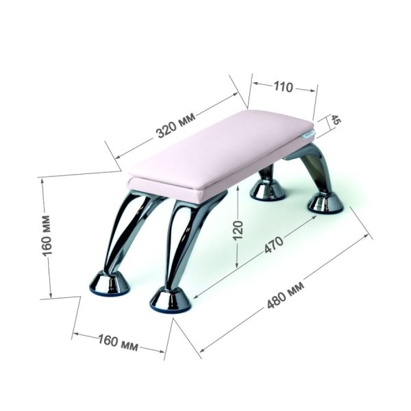 Reposamanos Amatix patas metálicas rosa - Imagen 4