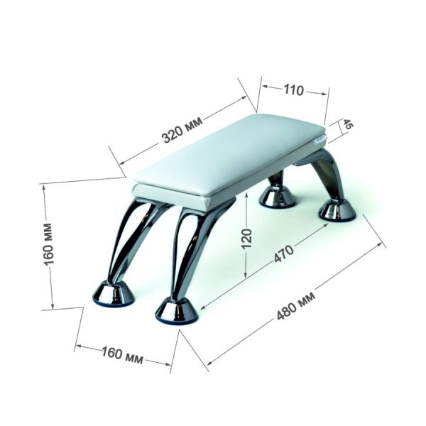 Reposamanos Amatix patas metálicas gris - Imagen 4