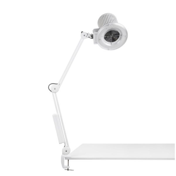 Aspirador vertical Dustwell Air Dust con abrazadera para mesa de manicura.