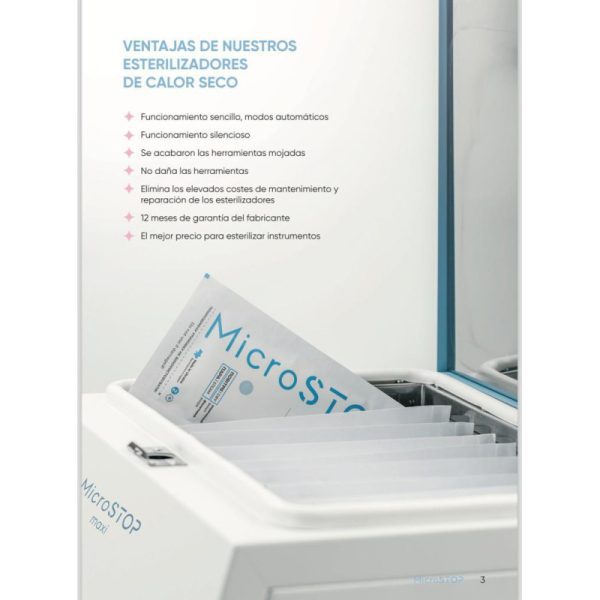 Horno Esterilizador de calor seco Microstop Maxi 9 bolsas - Imagen 2