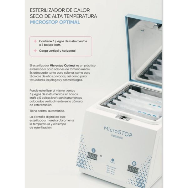 Horno Esterilizador de calor seco Microstop Optimal 5 bolsas - Imagen 4