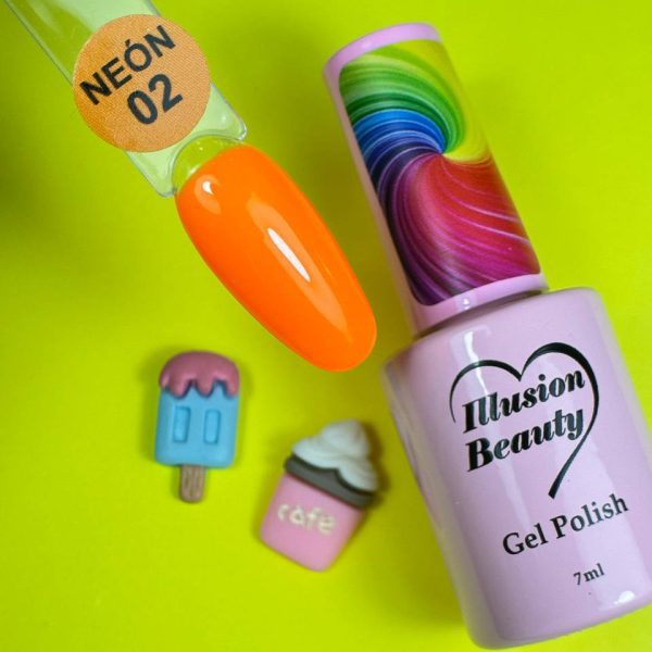 Esmalte semipermanente Neón 02 illusion beauty - 7ml - Imagen 2