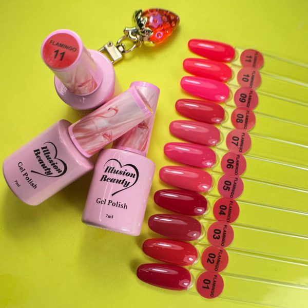 Esmalte semipermanente Flamingo 02 illusion beauty - 7ml - Imagen 3