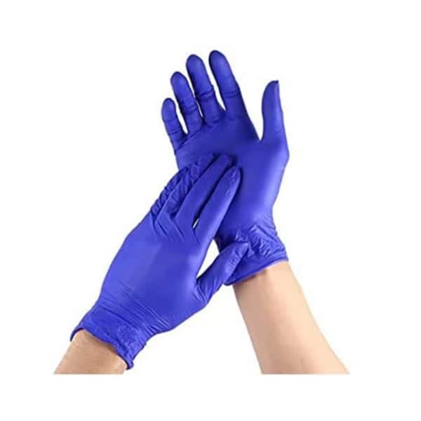 Guantes de nitrilo sin polvo color azul cobalto talla M mediana - 100 unidades