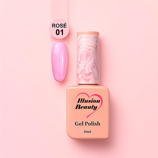 Esmalte semipermanente Rosé 01 illusion beauty - 10ml