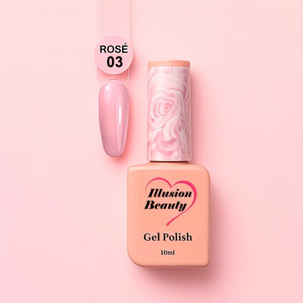 Esmalte semipermanente Rosé 03 illusion beauty - 10ml