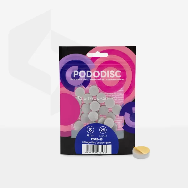 Esponjas buffer pulidoras desechables para el disco de pedicura PODODISC STALEKS PRO S (25 uds.) Staleks Pro SKU: PDFB-15 - Imagen 3
