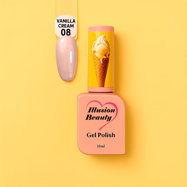 Esmalte semipermanente Vanilla Cream 08 illusion beauty - 10ml